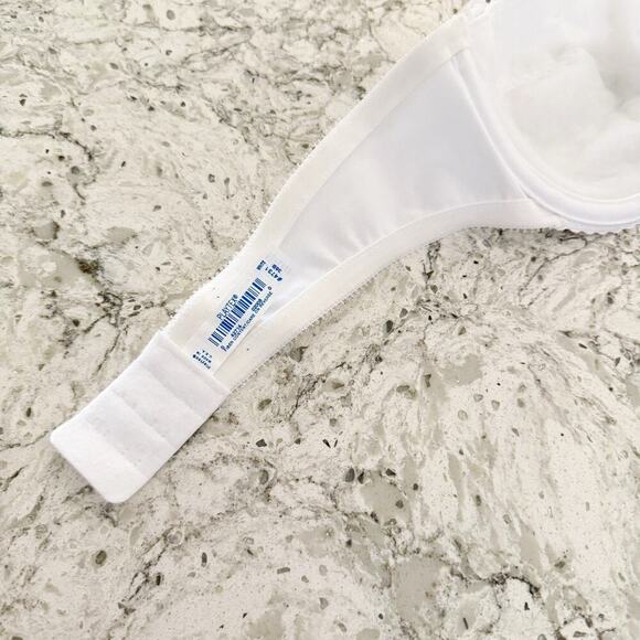 Vintage Push-up Bra Size 36B White Satin Lace Underwire Platex USA Made - Picture 8 of 10